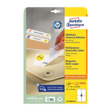 Avery Etikett AVERY L4733REV-25 99,1x139 mm univerzális visszaszedhető 30 ív/csomag etikett