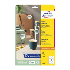 Avery Etikett AVERY L6229-10 80 mm univerzális kör 10 ív/csomag etikett