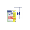 Avery Etikett címke, 70x37mm, univerzális, 65 lap, 24 címke/lap Avery, fehér