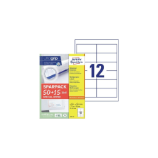 Avery Etikett címke, 97x42,3mm, univerzális, 65 lap, 12 címke/lap Avery, fehér etikett