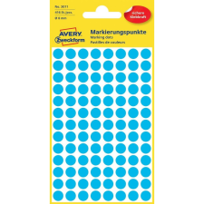 Avery Etikett címke, o8mm, jelölésre, 104 címke/ív, 4 ív/doboz, Avery kék etikett