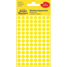 Avery Etikett címke, o8mm, jelölésre, 104 címke/ív, 4 ív/doboz, Avery sárga etikett