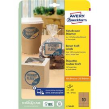 Avery L7108-25 105x57mm újrahasznosított barna kraft etikett (AVERY_L7108-25) etikett