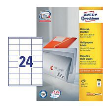 Avery zweckform Avery 3422 70×35mm univerzális 2400db-os etikett (3422) etikett