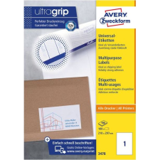 Avery zweckform Avery 3478 210x297mm univerzális 100db-os etikett (3478) etikett
