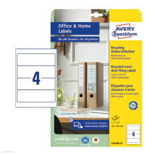 Avery zweckform Etikett címke környezetbarát LR4761-10 fehér iratrendező címke 61x192mm 10ív Avery etikett