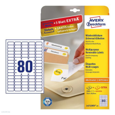 Avery zweckform Etikett címke speciális L4732REV-25 visszaszedhető 35,6 x 16,9 mm etikett