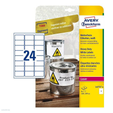Avery zweckform Etikett címke speciális L4773-100 időjárásálló poliészter 63,5 x 33,9 mm 100 ív Avery etikett
