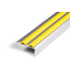 AVFloor Lépcső élvédő gumírozott csúszásmentesítő sarokprofil 100 cm sárga