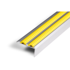 AVFloor Lépcső élvédő gumírozott csúszásmentesítő sarokprofil 100 cm sárga élvédő, sín, szegélyelem