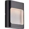 Avide Axim kültéri oldalfali LED lámpa (6W) fekete - IP54 - meleg fehér