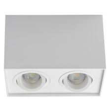  Avide GU10 Lámpatest Négyzetes Fehér Dönthető Dupla világítás