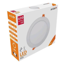Avide LED Beépíthető Kerek Mennyezeti Lámpa ALU 6W NW 4000K világítás