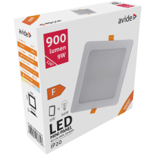 Avide LED Beépíthető Négyzetes Mennyezeti Lámpa Műanyag 9W NW 4000K világítás