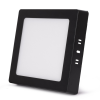 Avide LED Falra Szerelhető Négyzetes Mennyezeti Lámpa ALU 12W CCT IP44/IP20 Fekete (AMSMPCCT-S-12W-ALU44-B)