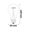 Avide LED Soft Filament A60 Globe gömb izzó 4.5W, E27, 400lm, EW 2700K, meleg fehér (ABLSFG27EW-4.5W)