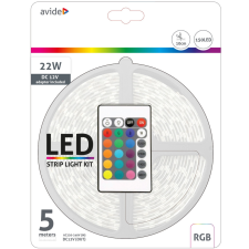 Avide LED Szalag Bliszter 12V 7.2W SMD5050 30LED RGB IP65 5m villanyszerelés