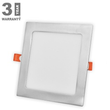 Avide Süllyeszthető LED panel (116 mm - négyzet) 6W - természetes fehér, szatén nikkel világítás