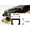 AVProfil AV Díszcsík csempe padlólap szálcsiszolt inox hatású alumínium 10x7x2700 mm fém díszprofil burkoló profil kültéri beltéri