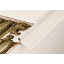 AVProfil AV Erkély vízvető teraszszegély ezüst eloxált matt 20x8x2700 mm balkon profil padlólap alá terasz lépcső teraszprofil balkonszegély élvédő, sín, szegélyelem