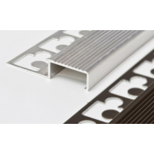 AVProfil AV Lépcsőszegély szögletes ezüst 8x2700 mm eloxált alumínium lépcsőprofil élvédő, sín, szegélyelem