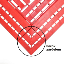 AVRubber Sarok záróelem narancssárga munkahelyi biztonsági szőnyeghez 60x120 cm munkavédelem