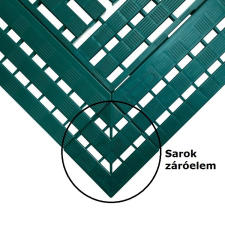 AVRubber Sarok záróelem zöld munkahelyi biztonsági szőnyeghez 60x120 cm munkavédelem