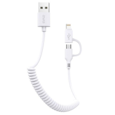 Awei CL-53 2 in 1 USB - micro USB/Lightning cable 1m White (MG-AWECL53-01) kábel és adapter