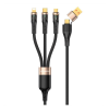 Awei töltőkábel 3in2 (Type-C/USB - lightning/Type-C, microUSB, 100W, wireless, gyorstöltő, 120cm) FEKETE (CL-228) (CL-228)