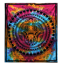 AWGifts Kettős Pamut Ágytakaró / Falidísz - Hamsa lakástextília