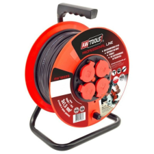 AWtools Hosszabbító kábel, AWTools AW70224, 4 aljzat, 25 m hosszabbító, elosztó