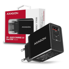 AXAGON ACU-PQ22 Wall Charger PD &amp; Quick Charge 3.0 Dual USB Output 22W Black mobiltelefon kellék