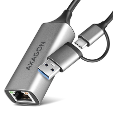 AXAGON ADE-TXCA Type-A + Type-C USB 3.2 - Gigabit Ethernet adapter kábel és adapter