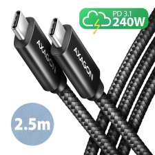 AXAGON BUCM2-CM25AB CHARGE USB-C &lt;&gt; USB-C Cable 2,5m Black kábel és adapter