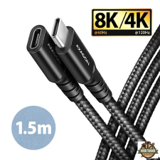 AXAGON BUCM32-CF15AB 1,5m USB C fekete hosszabbító kábel kábel és adapter