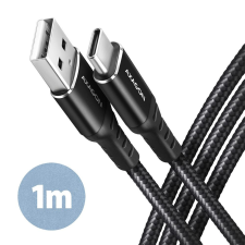 AXAGON BUCM-AM10AB USB-C - USB-A adat- és töltőkábel 1m fekete kábel és adapter
