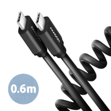 AXAGON BUCM-CM10TB Twister USB-C > USB-C Cable 0,6m Black kábel és adapter