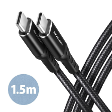 AXAGON bucm-cm15ab 1,5m usb c fekete adat- és töltőkábel kábel és adapter