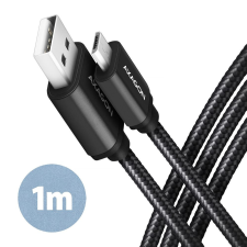 AXAGON BUMM-AM10AB MicroUSB - USB-A adat- és töltőkábel 1m fekete kábel és adapter
