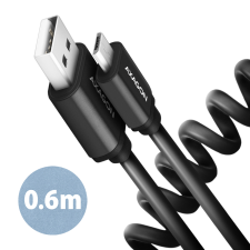 AXAGON - BUMM-AM10TB Twister Micro USB > USB-A Cable 0,6m Black kábel és adapter