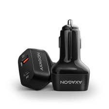 AXAGON PWC-PQ38 2x QC3.0 fekete autós töltő mobiltelefon kellék