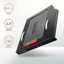 AXAGON RSS-CD12 ODD – 2,5&quot; SATA SSD/HDD Caddy 12,7mm Black asztali számítógép kellék