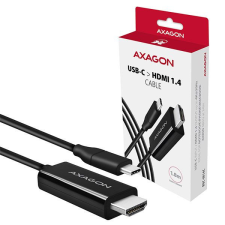 AXAGON RVC-HI14C USB-C &gt; HDMI 1.4 cable 1,8m Black kábel és adapter