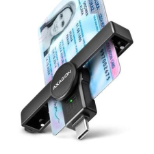 AXAGON USB-C Smart card PocketReader okos kártyaolvasó (CRE-SMPC) biztonságtechnikai eszköz