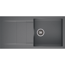 Axis CASCADA 100 gránit mosogató, szifonnal, szürke, beépíthető mosogatótálca