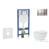 AXO Geberit Duofix falra szerelhető WC szett, Kielle Oudee Vortex kompakt WC és soft close ülőkével, Geberit Sigma 30 matt/fényes króm nyomólappal SANI11CA1142B