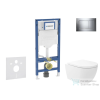 AXO Geberit Duofix falra szerelhető WC szett, Kielle Oudee Vortex WC és soft close ülőkével, Geberit Sigma 30 króm nyomólappal SANI11CA1147B