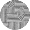 Ay ART 1121 80 x 80 cm ezüst shaggy szőnyeg - kör