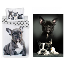 Aymax Kutyás French Bulldogs ágyneműhuzat és polár takaró szett lakástextília