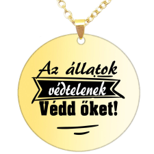 Az állatok védtelenek medál lánccal, választható több formában és színben medál